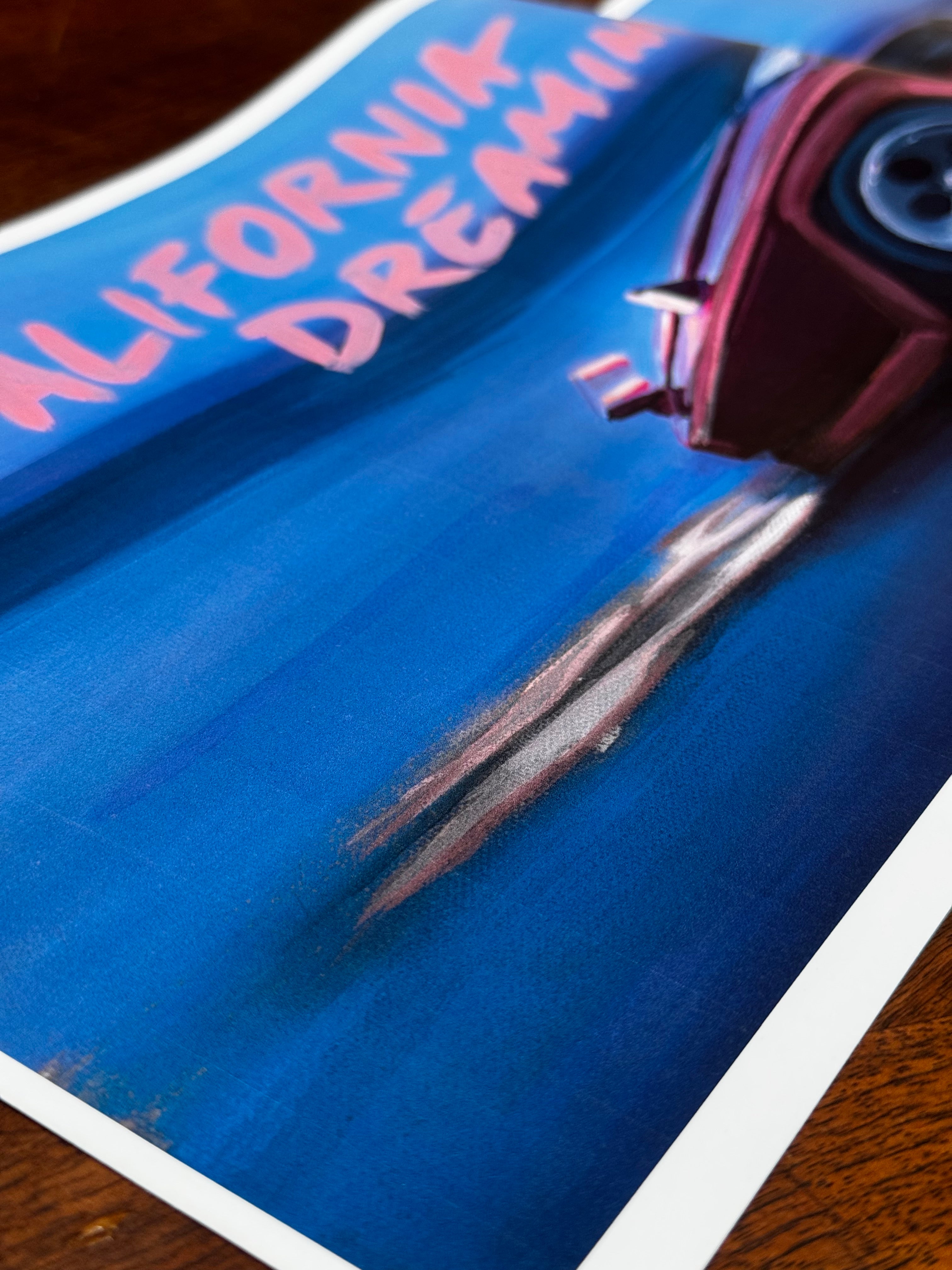 California Dreaming misprints 10x30in gloss poster paper